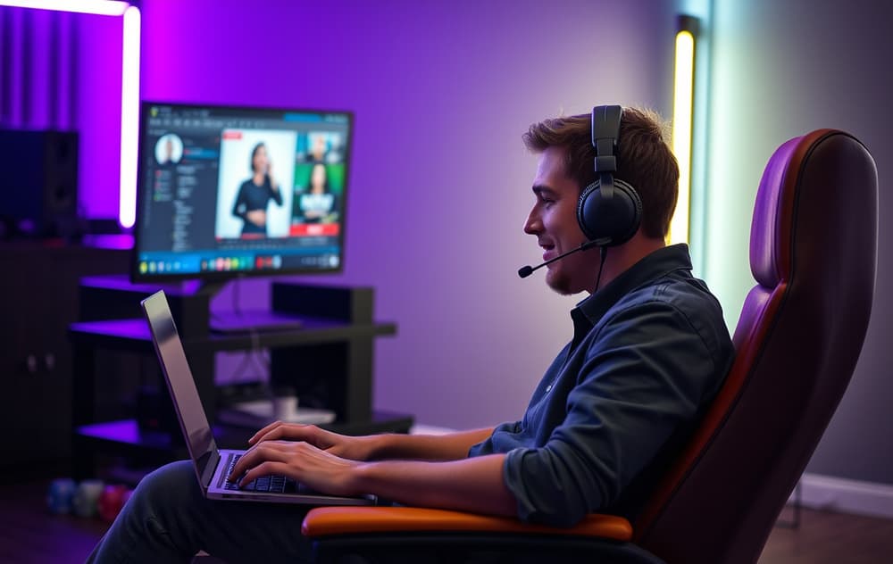 Spillperson som tester kundestøtte hos et nettcasino